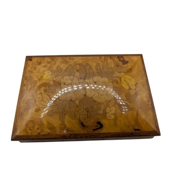 Vtg Reuge Swiss Musical Movement Wood Jewelry Box ~ Ireon Imports ~ Italy - Picture 13 of 15